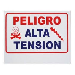 Letrero de alto voltaje